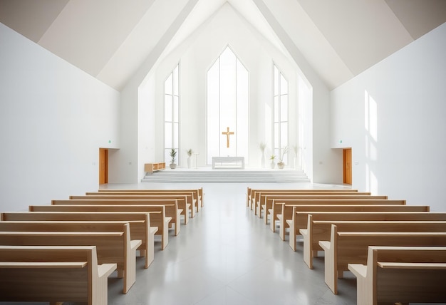 spacious-minimalist-church-interior-with-white-walls-light-wooden-pews-simple-altar-frame_1089669-28650
